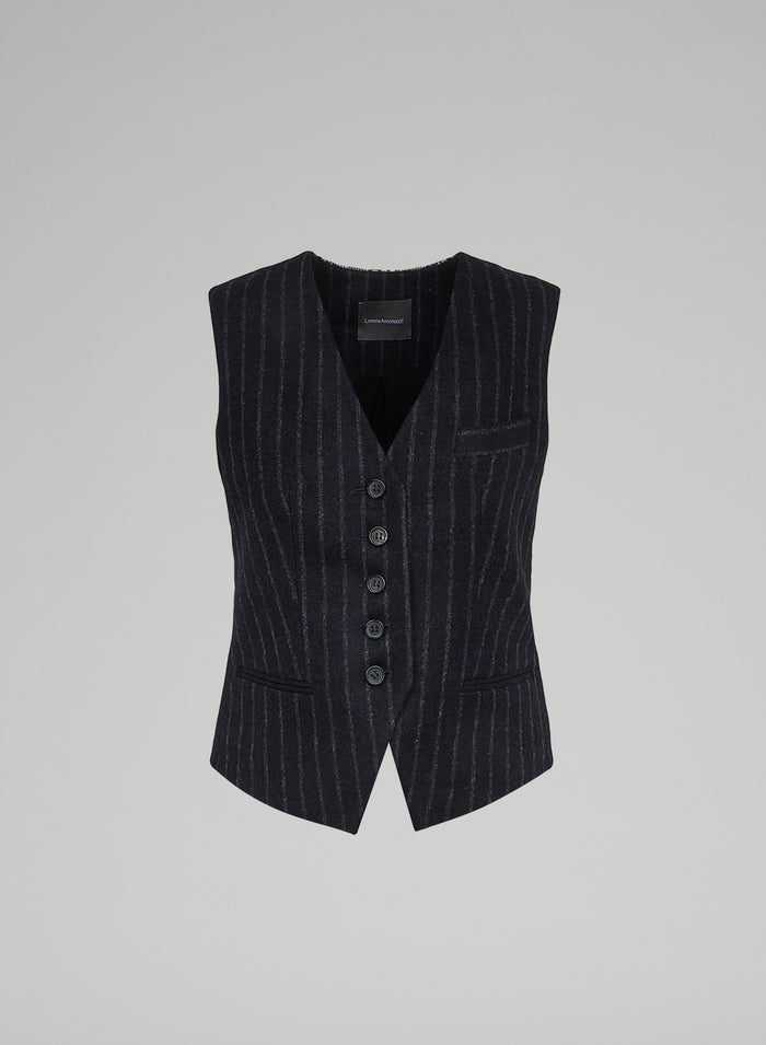 Lorena Antoniazzi GILET IN ALPACA E LANA Negozio