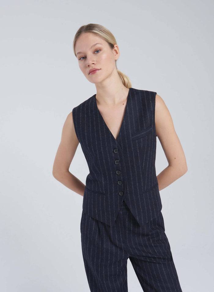 Lorena Antoniazzi GILET IN ALPACA E LANA Negozio
