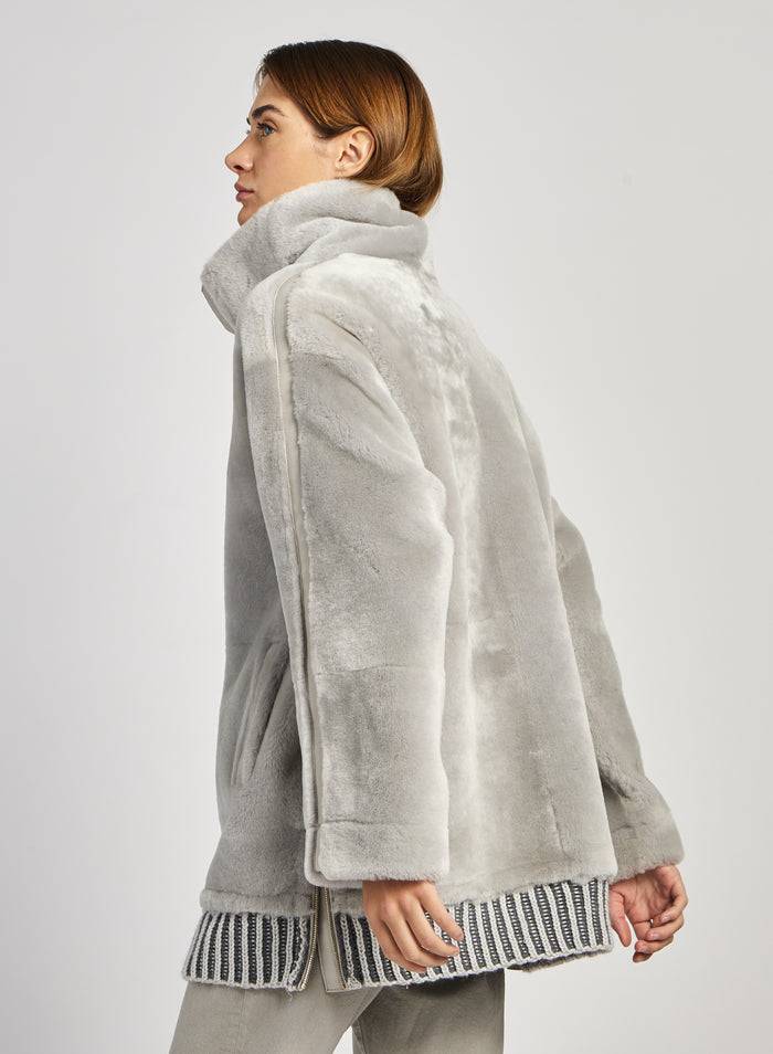 Lorena Antoniazzi PARKA IN MONTONE Vendita Calda