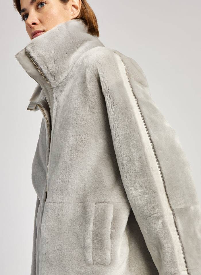 Lorena Antoniazzi PARKA IN MONTONE Vendita Calda