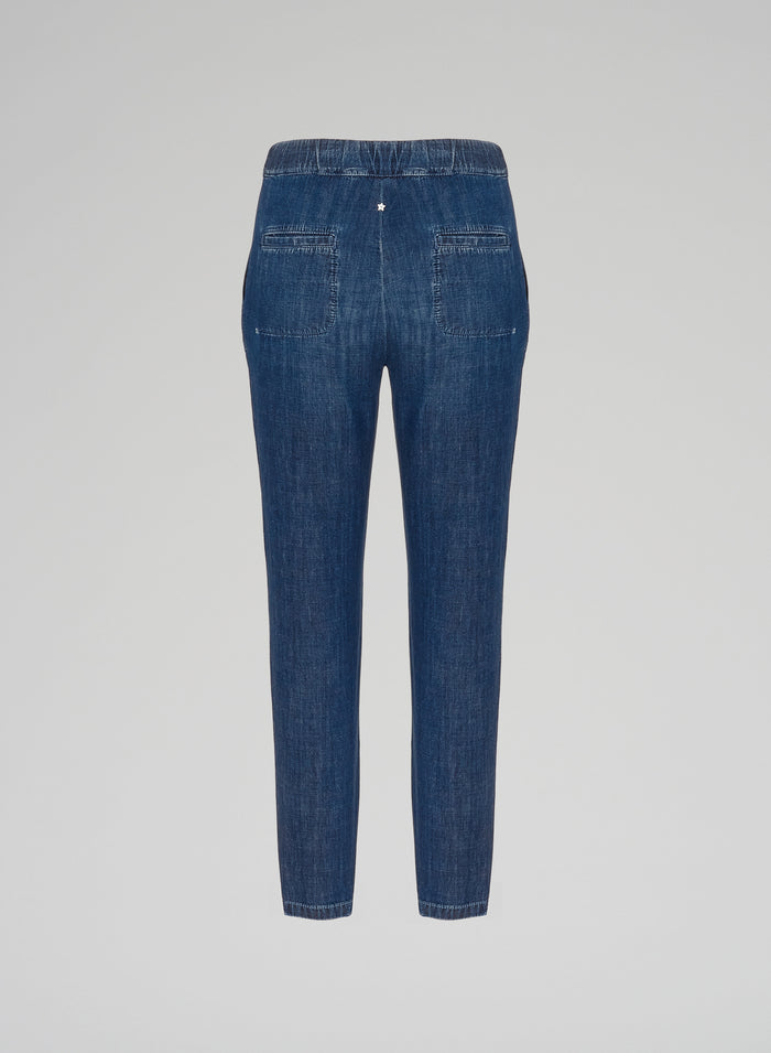 Lorena Antoniazzi JOGGERS IN DENIM Comprare a buon mercato