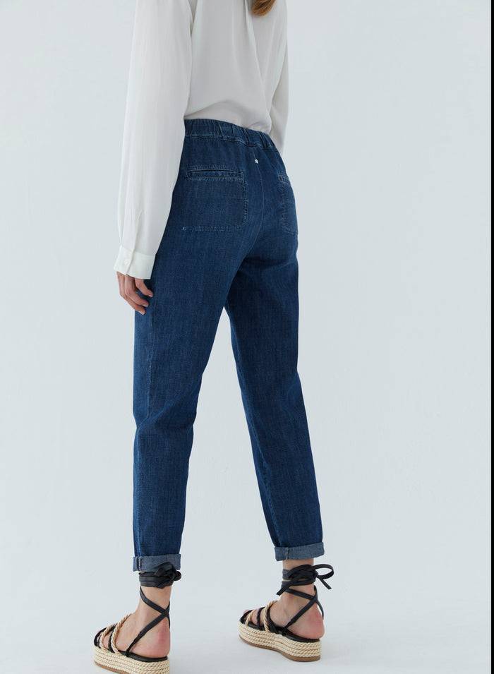 Lorena Antoniazzi JOGGERS IN DENIM Comprare a buon mercato