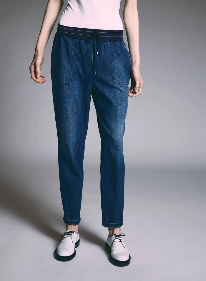 Lorena Antoniazzi JOGGERS IN DENIM Grande vendita