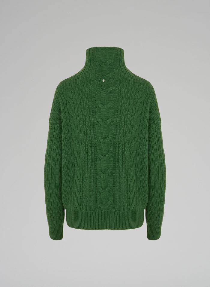 Lorena Antoniazzi MAGLIA COLLO ALTO A TRECCE Offerta esclusiva