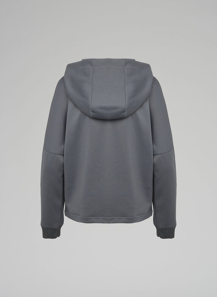Lorena Antoniazzi FELPA CON CAPPUCCIO IN COTONE Fino al 60% di sconto