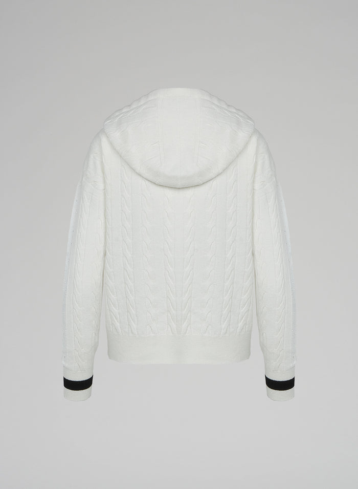 Lorena Antoniazzi FELPA IN MAGLIA A TRECCIA Super sconto