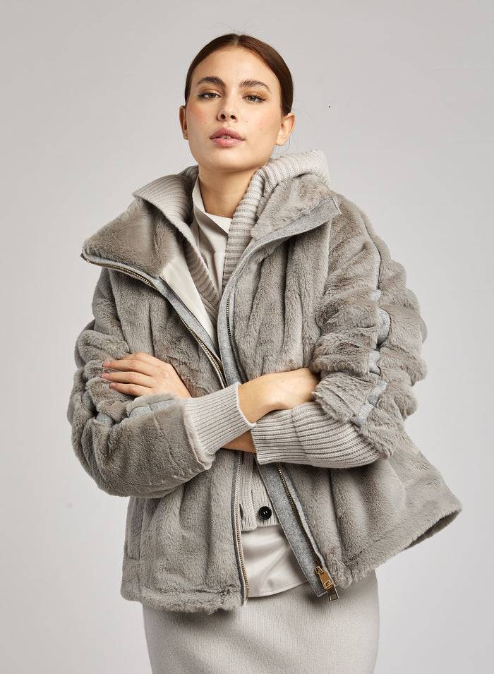 Lorena Antoniazzi CAPPOTTO IN ECOPELLICCIA Sconto di tempo limitato