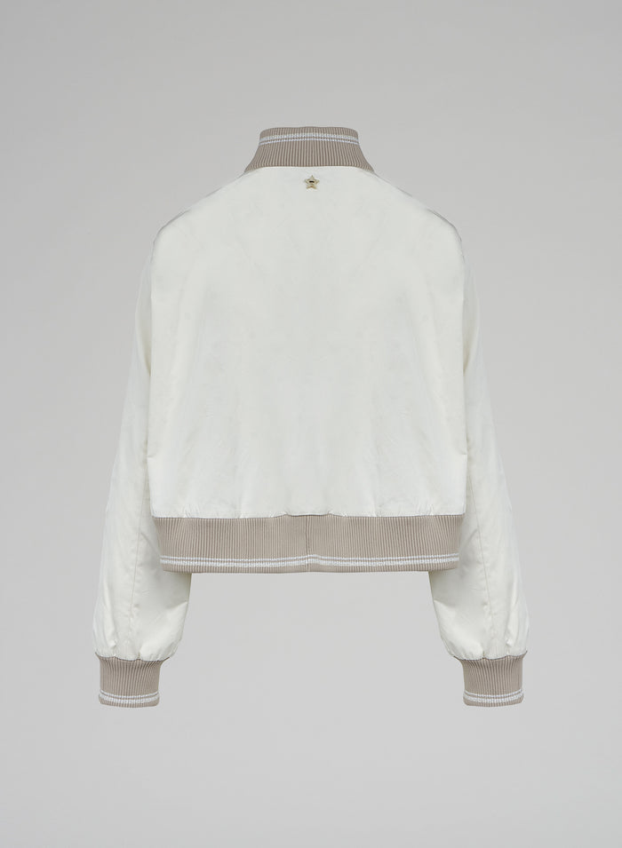 Lorena Antoniazzi BOMBER CROPPED IN NYLON Smaltimento dello stoccaggio