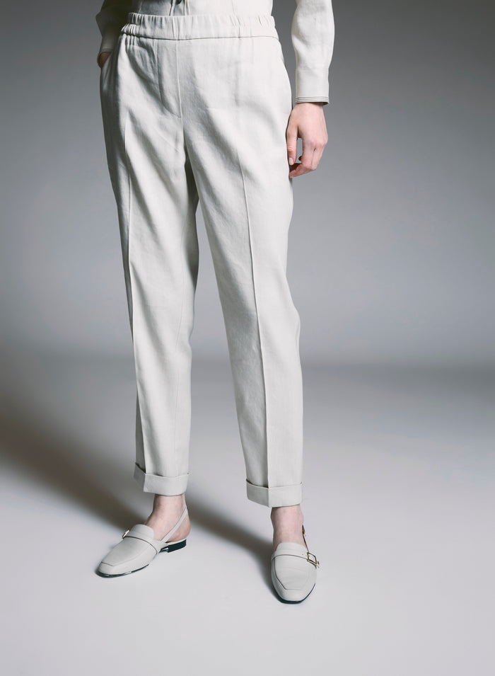 Lorena Antoniazzi JOGGERS IN LINO Offerta migliore