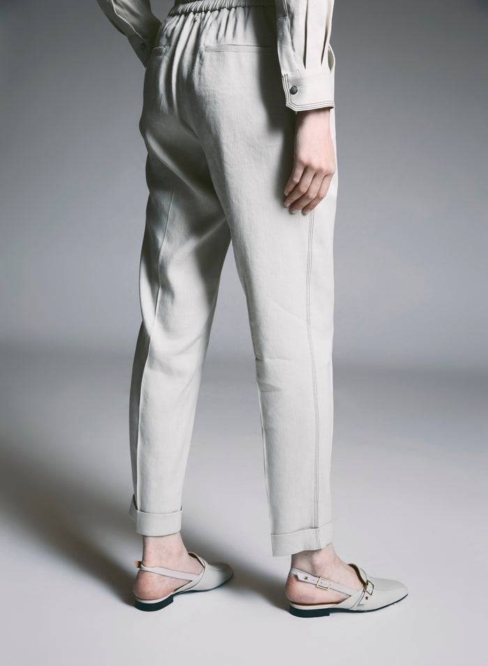 Lorena Antoniazzi JOGGERS IN LINO Offerta migliore
