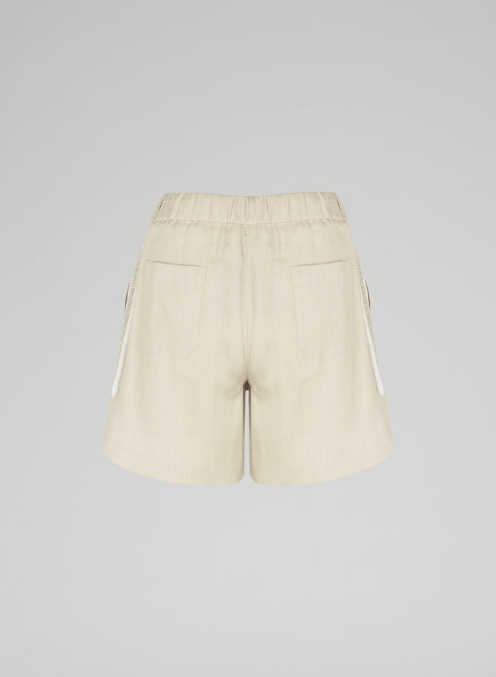 Lorena Antoniazzi PANTALONCINI IN LINO Latest fashion