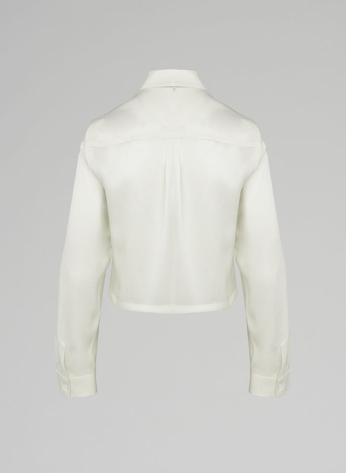 Lorena Antoniazzi BLUSA IN TWILL DI SETA Offerte speciali