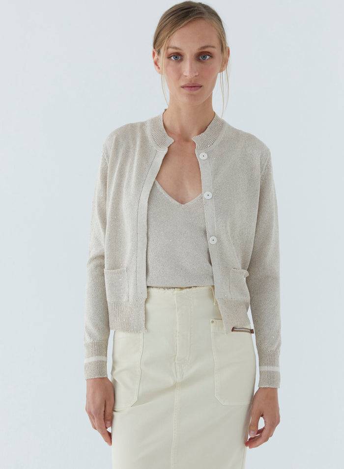 Lorena Antoniazzi CARDIGAN IN MAGLIA Ritorno libero