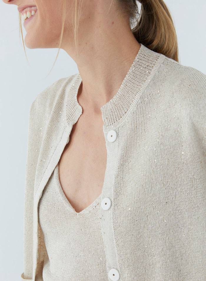 Lorena Antoniazzi CARDIGAN IN MAGLIA Ritorno libero