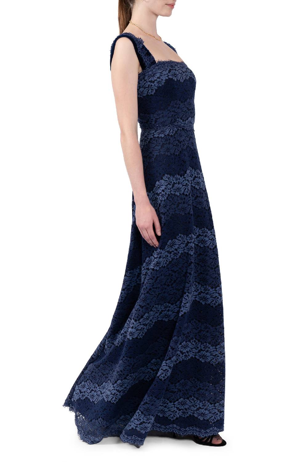 Luisa Beccaria Abito bustier in pizzo a righe Fino Al -60%