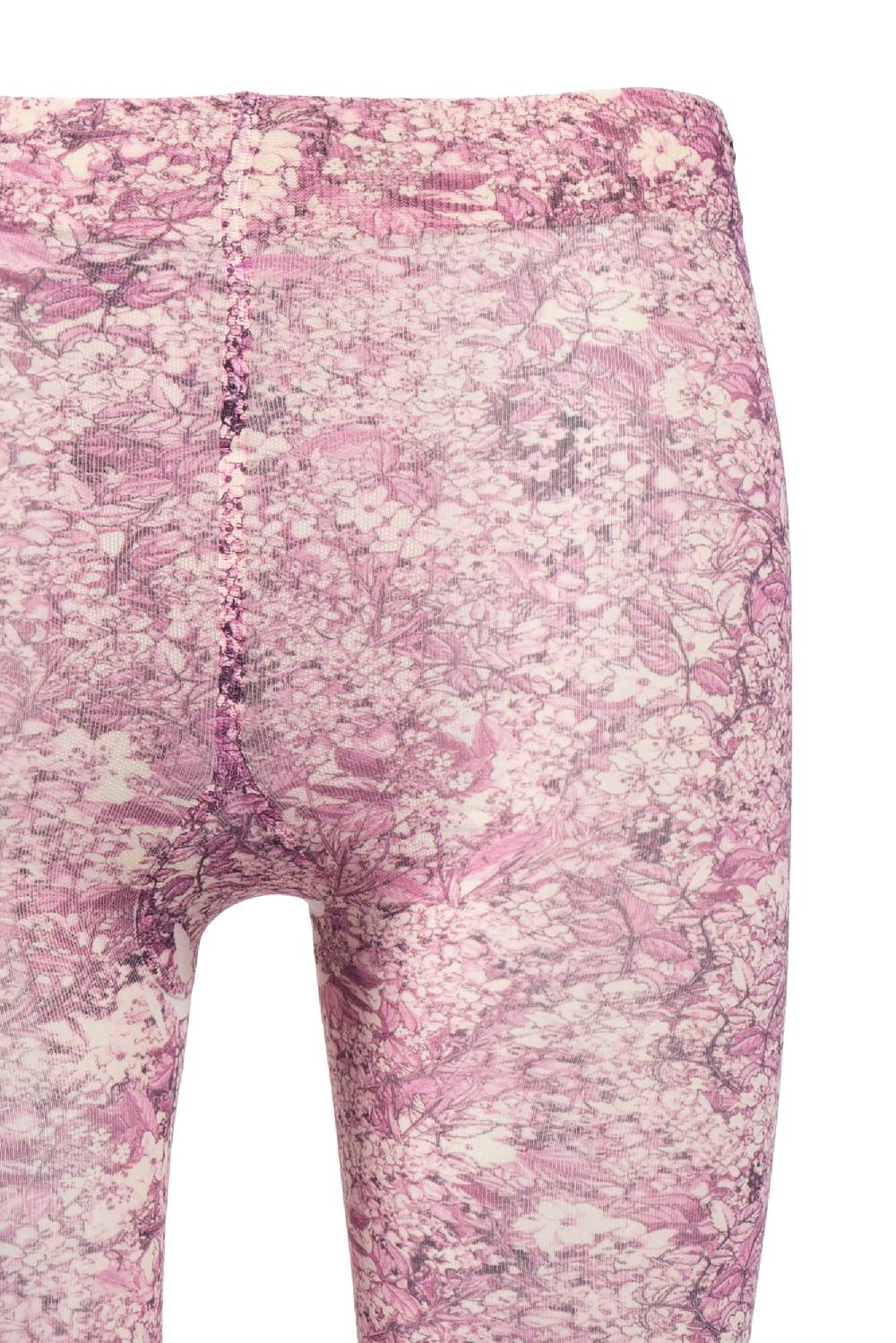 Luisa Beccaria Collant stampa micro fiori rosa Nuova