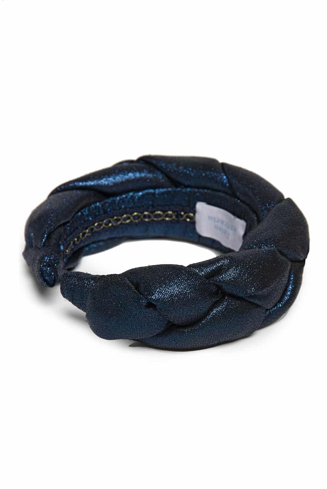 Luisa Beccaria Fascia per capelli intrecciata in lurex Moda