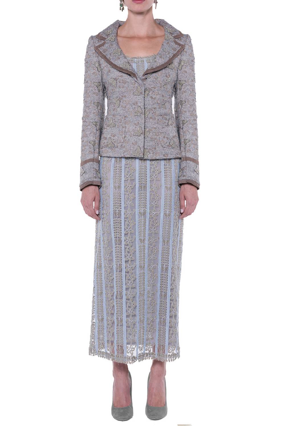 Luisa Beccaria Giacca aderente in jacquard con farfalle 50% di sconto con spedizione gratuita