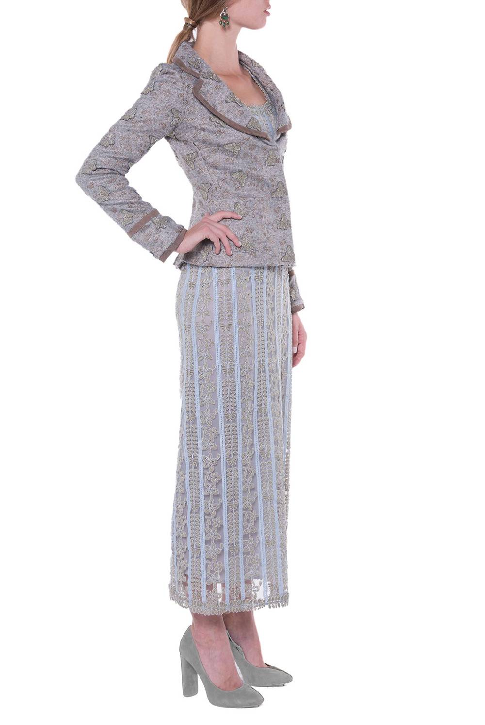 Luisa Beccaria Giacca aderente in jacquard con farfalle 50% di sconto con spedizione gratuita