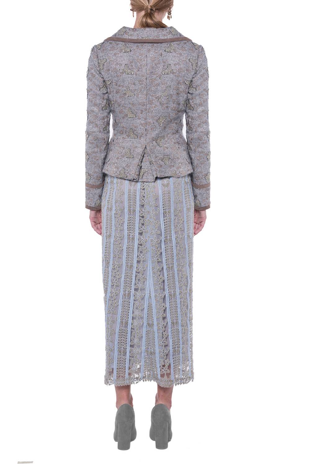 Luisa Beccaria Giacca aderente in jacquard con farfalle 50% di sconto con spedizione gratuita
