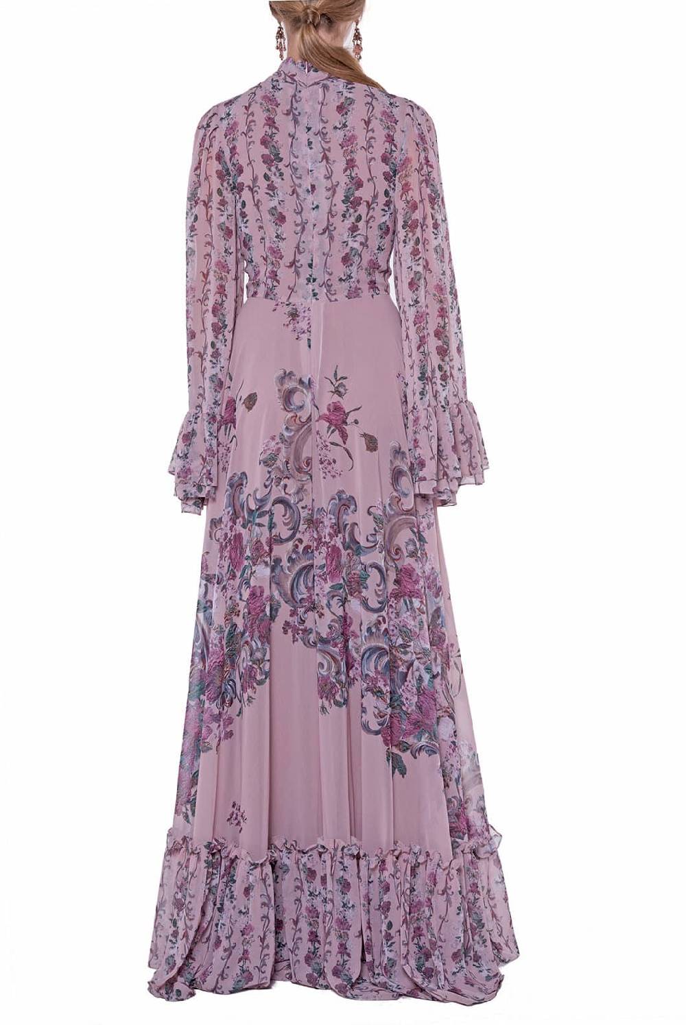 Luisa Beccaria Abito in georgette stampato fiori Vendita