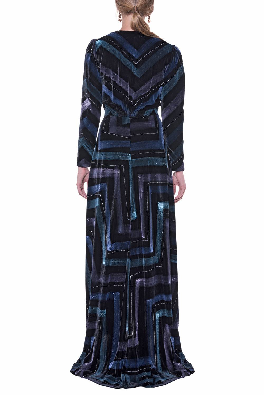 Luisa Beccaria Bottoncino Velvet Chevron Soddisfazione Garantita