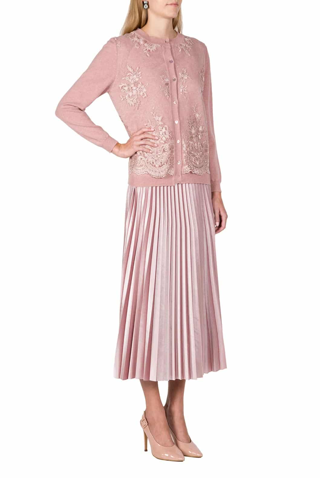 Luisa Beccaria Cardigan in lana ricamato Fino Al -60%