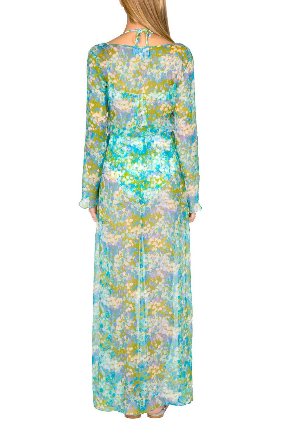 Luisa Beccaria Chemisier in chiffon Monet Offerta Anniversario