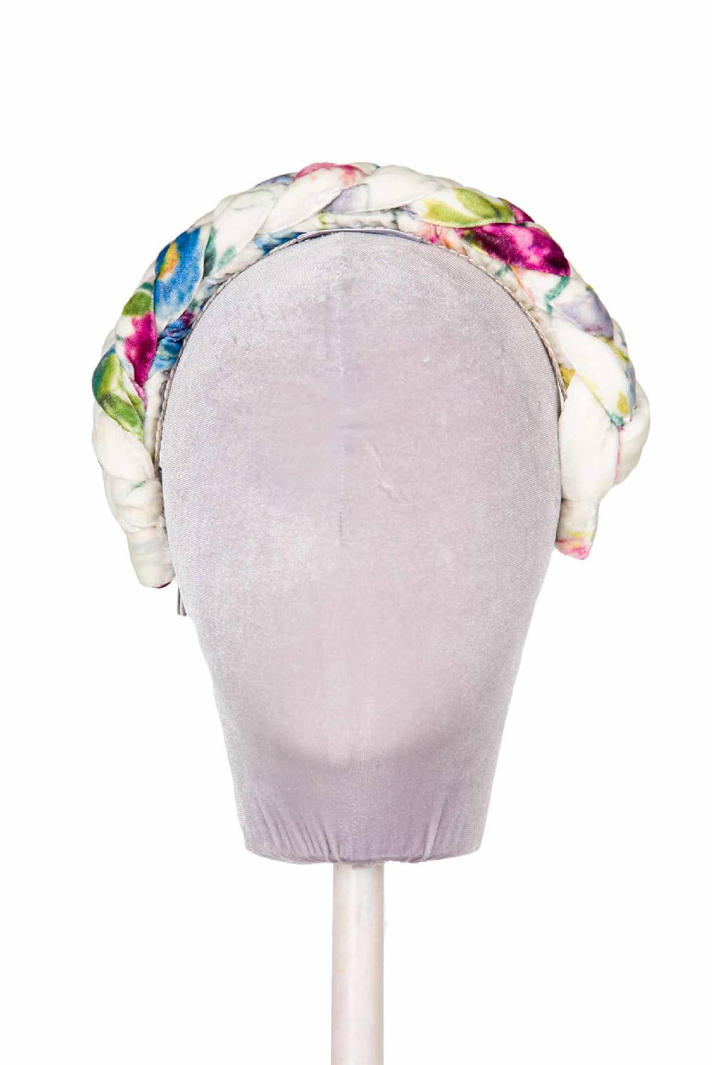 Luisa Beccaria Fascia per capelli intrecciata in velluto macro anemoni Offerte stagionali