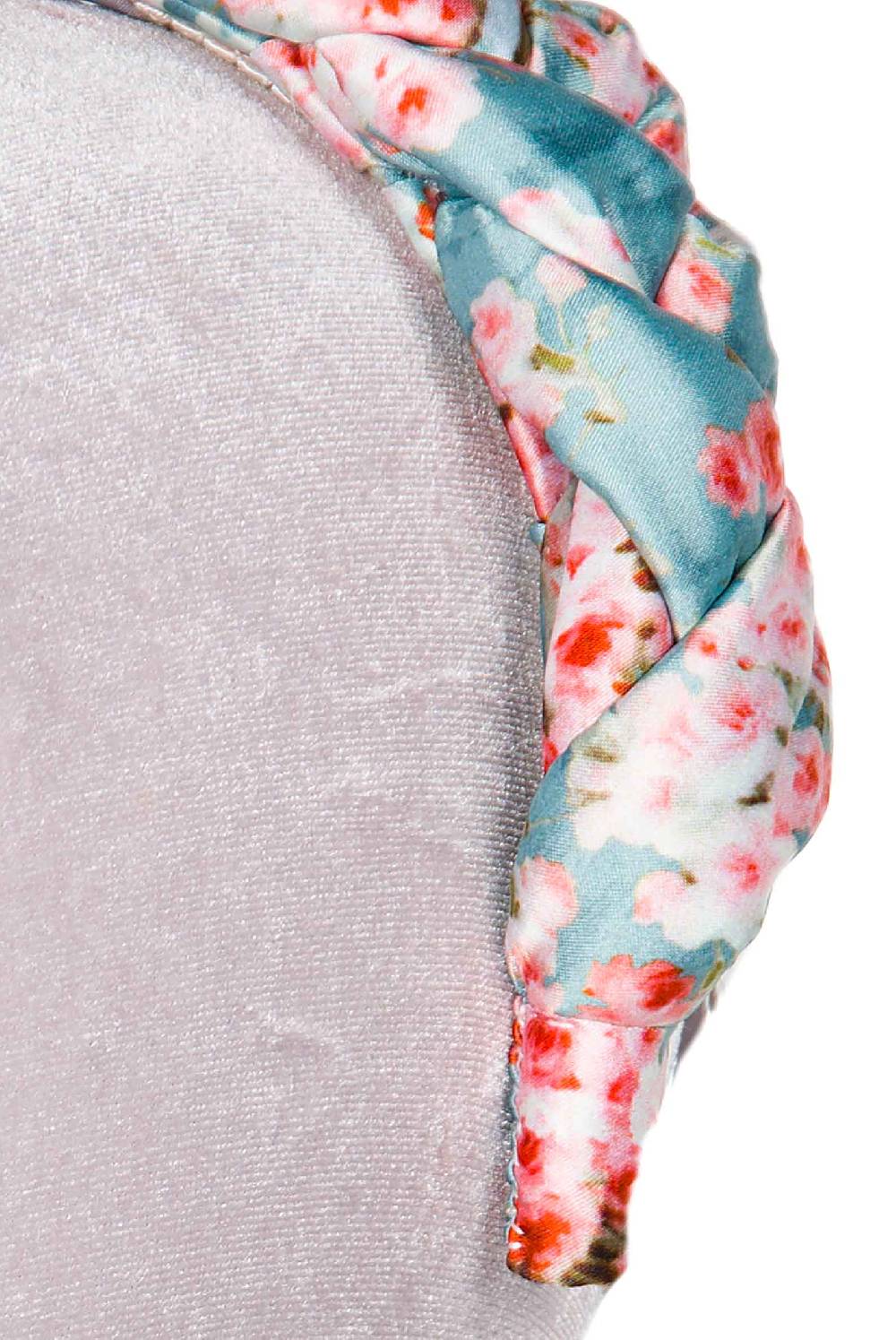 Luisa Beccaria Fascia per capelli intrecciata con boccioli di rose in raso blu lucido Super Saving Price
