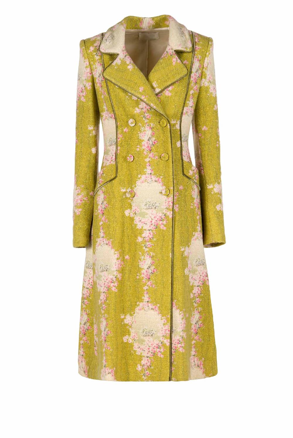 Luisa Beccaria Redingote in lana con lurex Fino al 60% di sconto