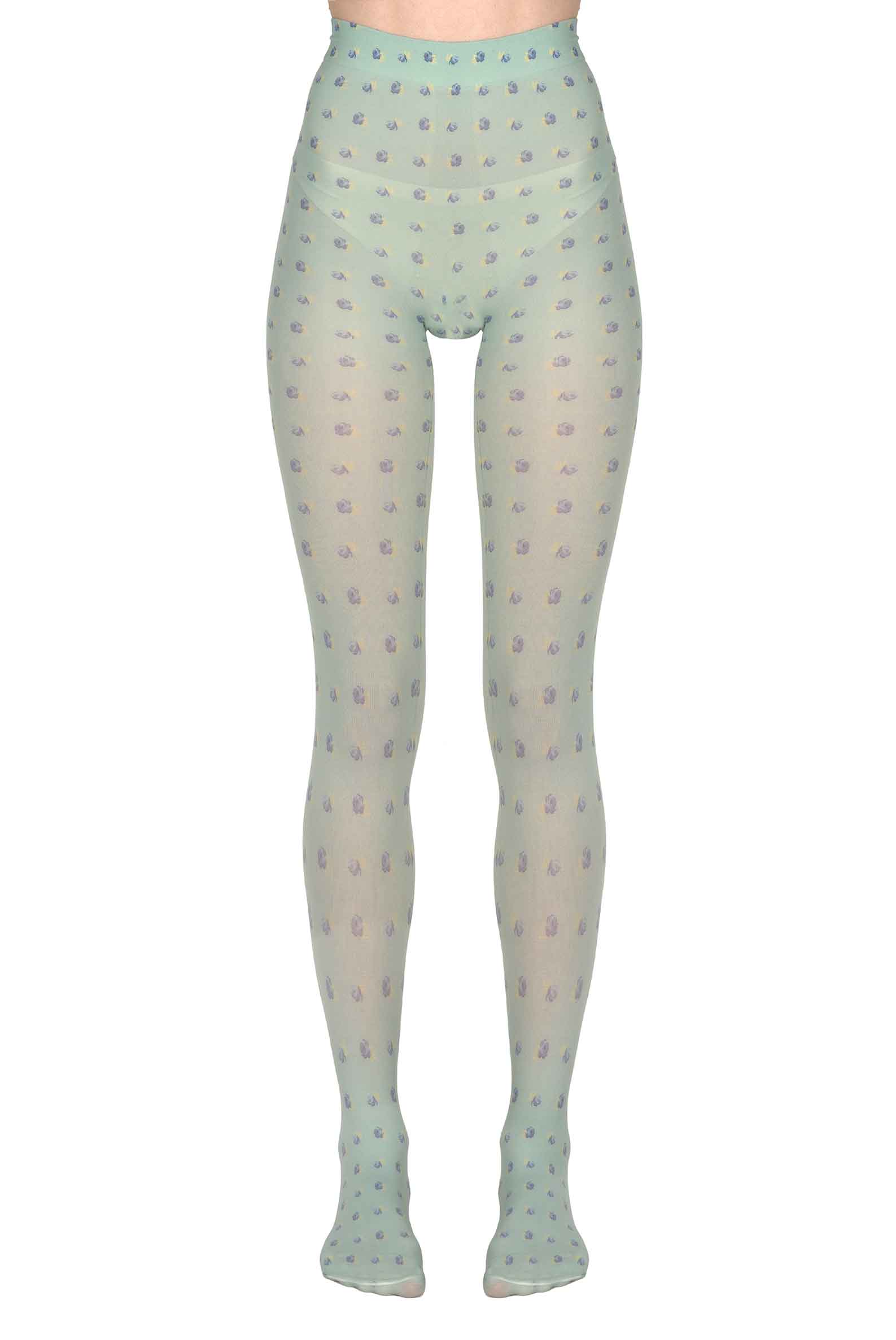 Luisa Beccaria Collant Vintage Buds Salvia Fino al 55% di sconto