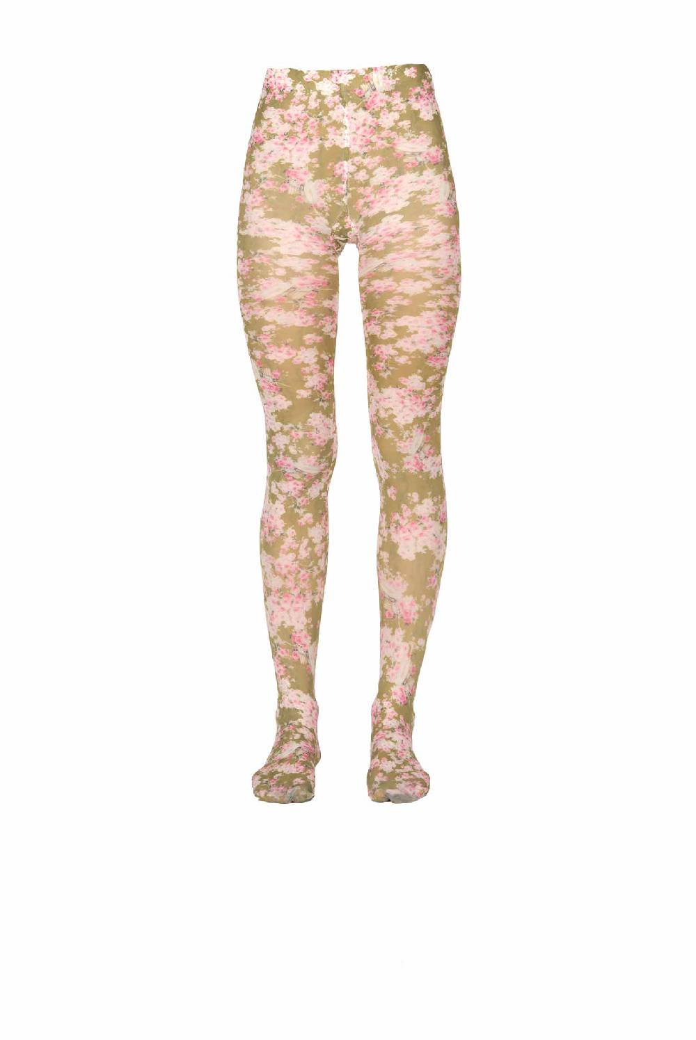 Luisa Beccaria Collant Jersey Rose Buds Verde Limitato a 3 giorni