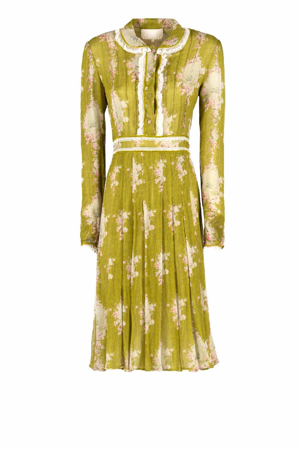 Luisa Beccaria Cerchio Di Rose Abito In Chiffon Girocollo Duty-free