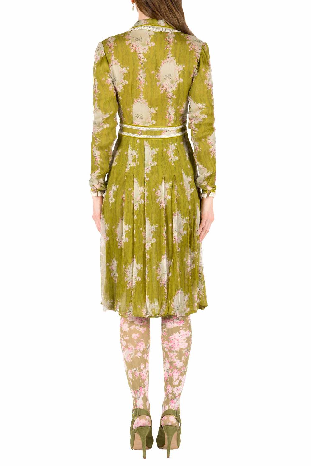 Luisa Beccaria Cerchio Di Rose Abito In Chiffon Girocollo Duty-free