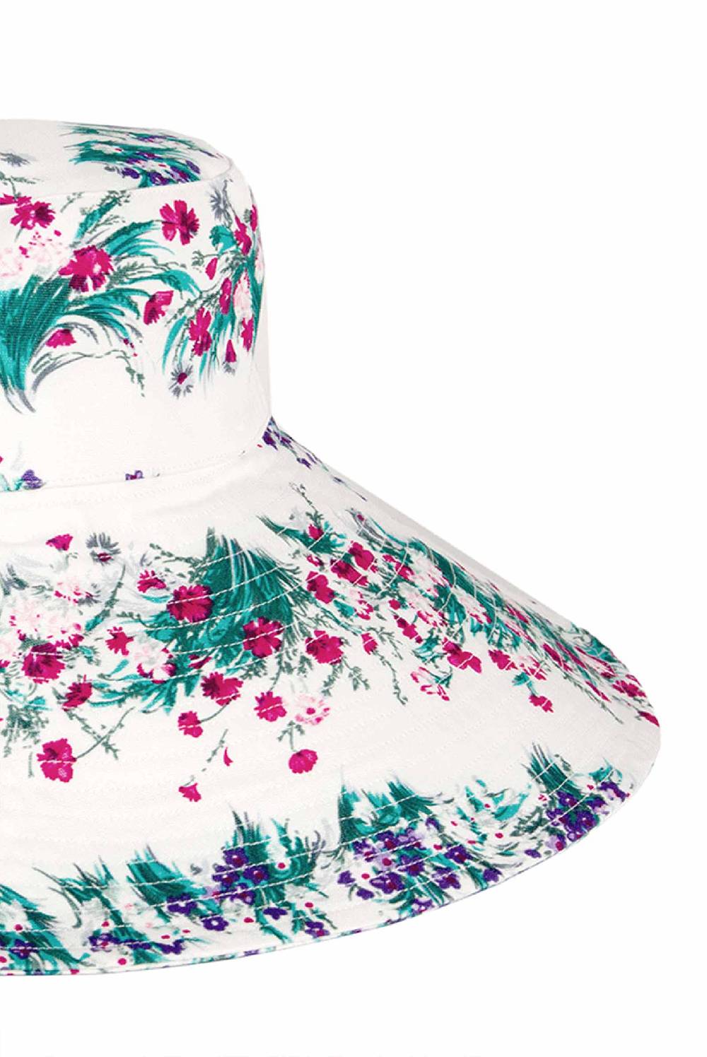Luisa Beccaria Cappello in cotone floreale Promozione Limitata