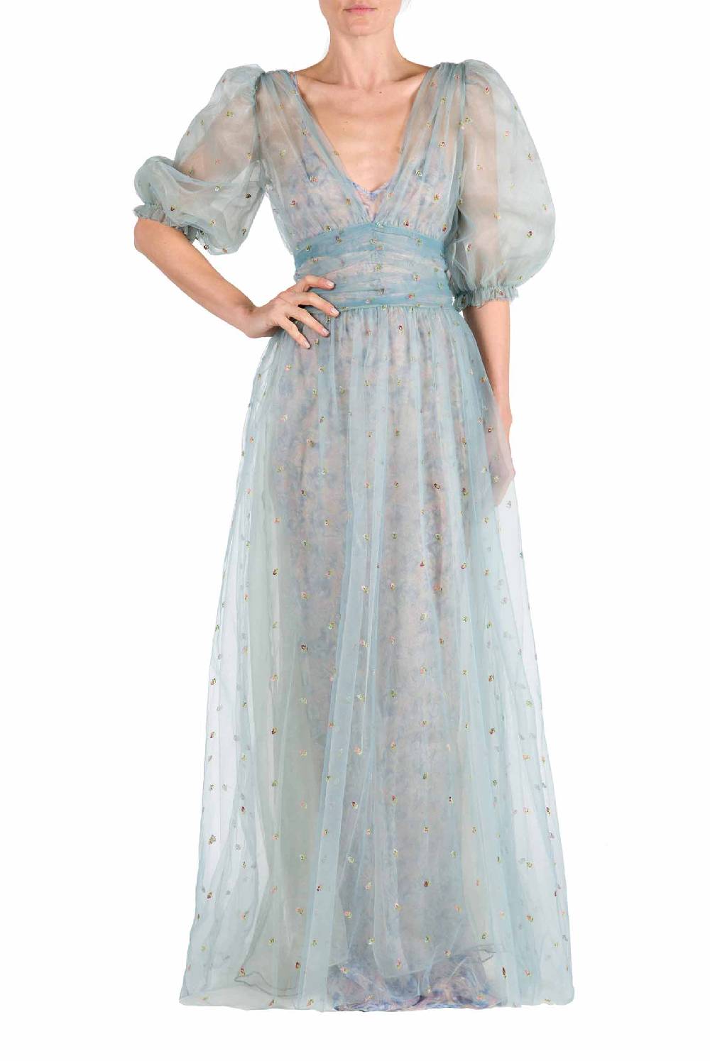 Luisa Beccaria Abito in tulle ricamato Sottocosto