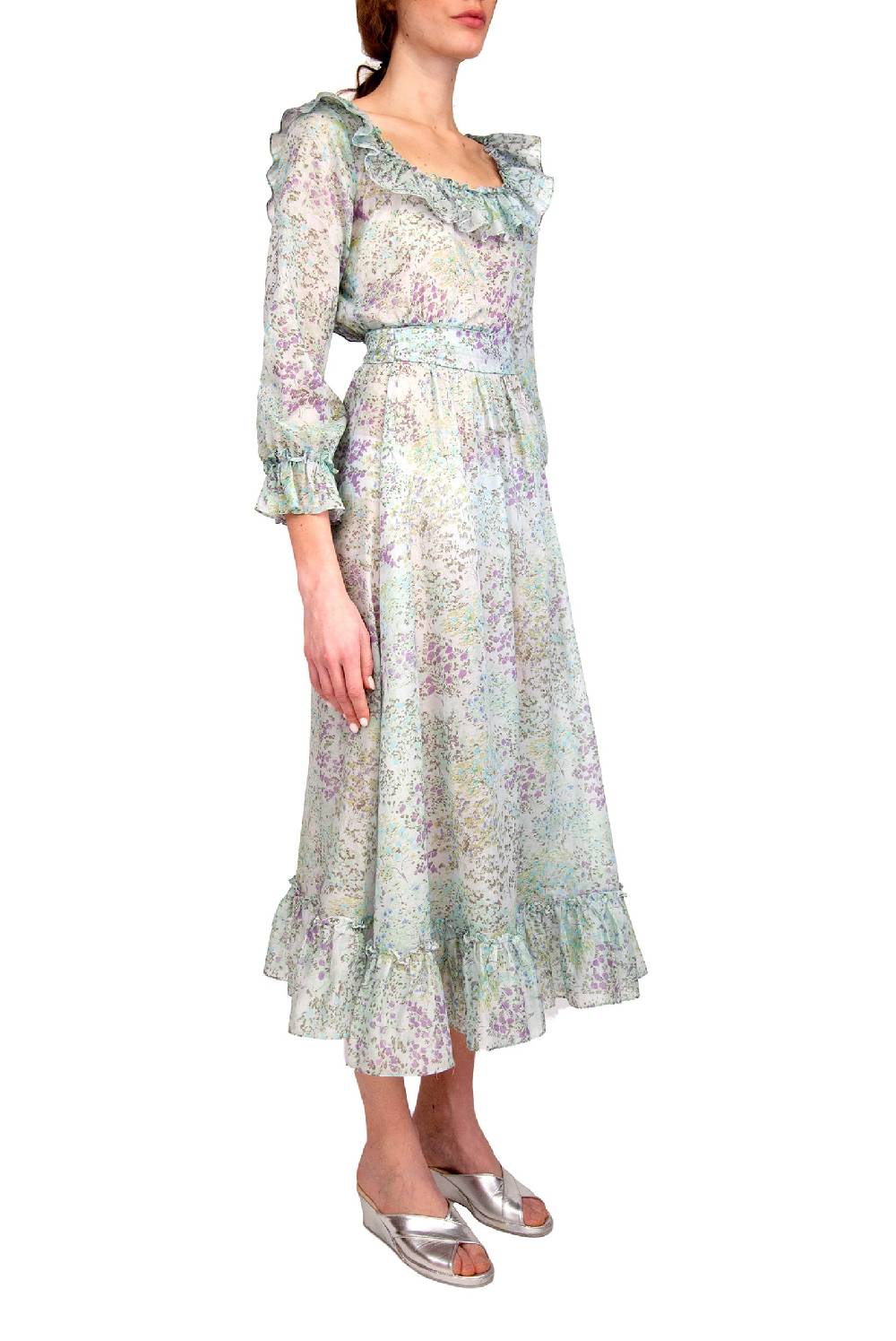 Luisa Beccaria Top in cotone stampato floreale Online