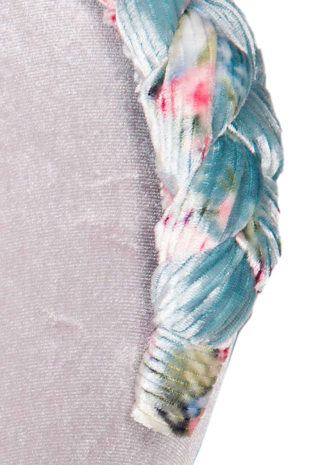 Luisa Beccaria Fascia per capelli intrecciata con boccioli di rose di velluto blu Flash Sale