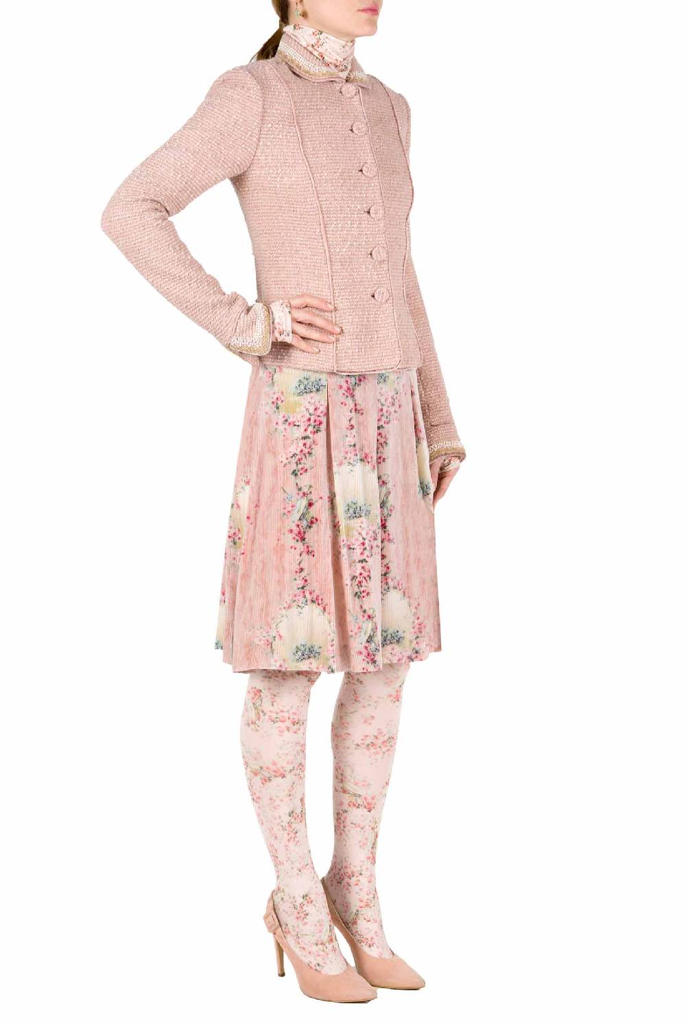 Luisa Beccaria Giacca Boucle Lurex Ricamata Perla Cyber Monday