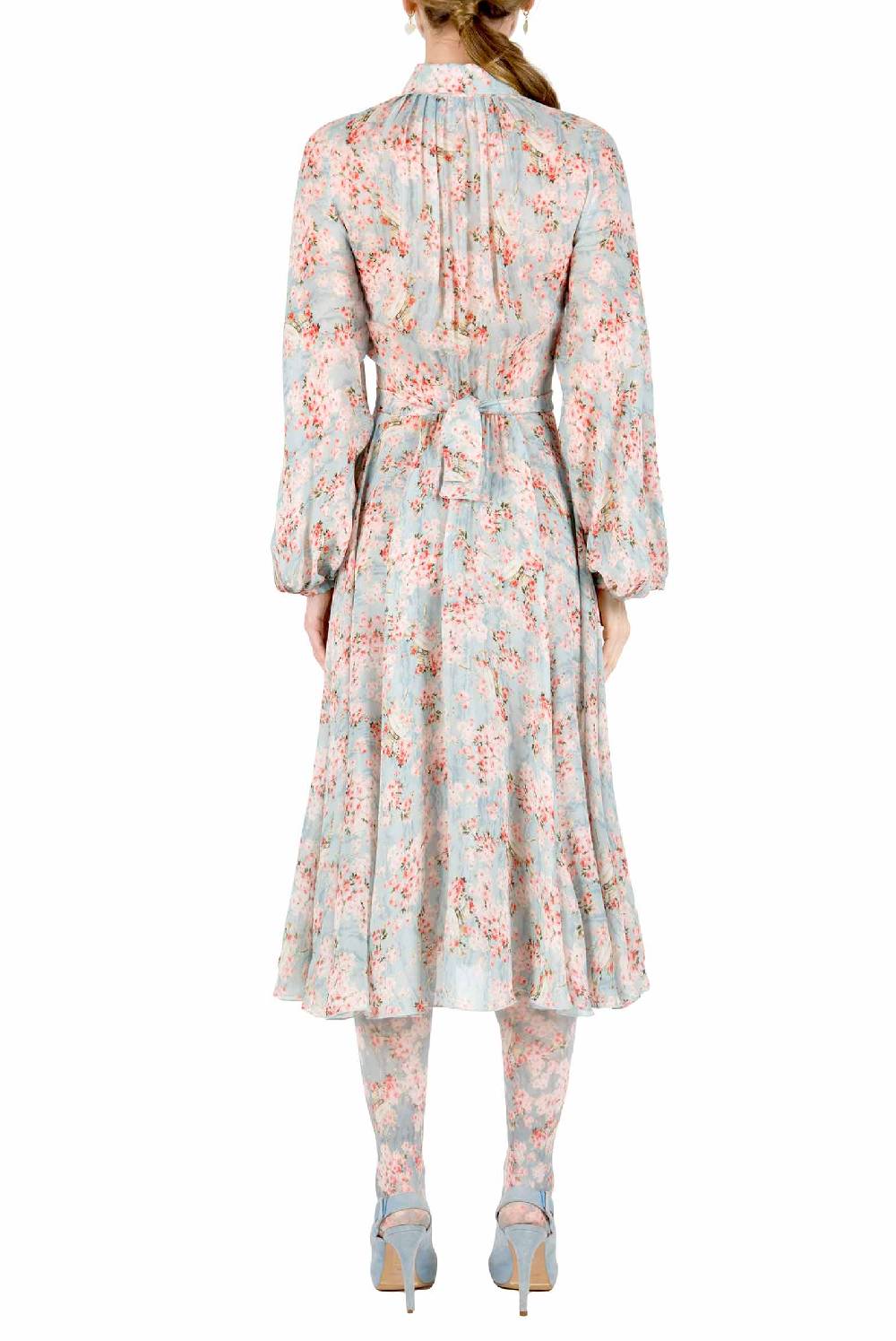 Luisa Beccaria Abito Carlamaria Georgette Cerchio Di Rose Offerta natalizia