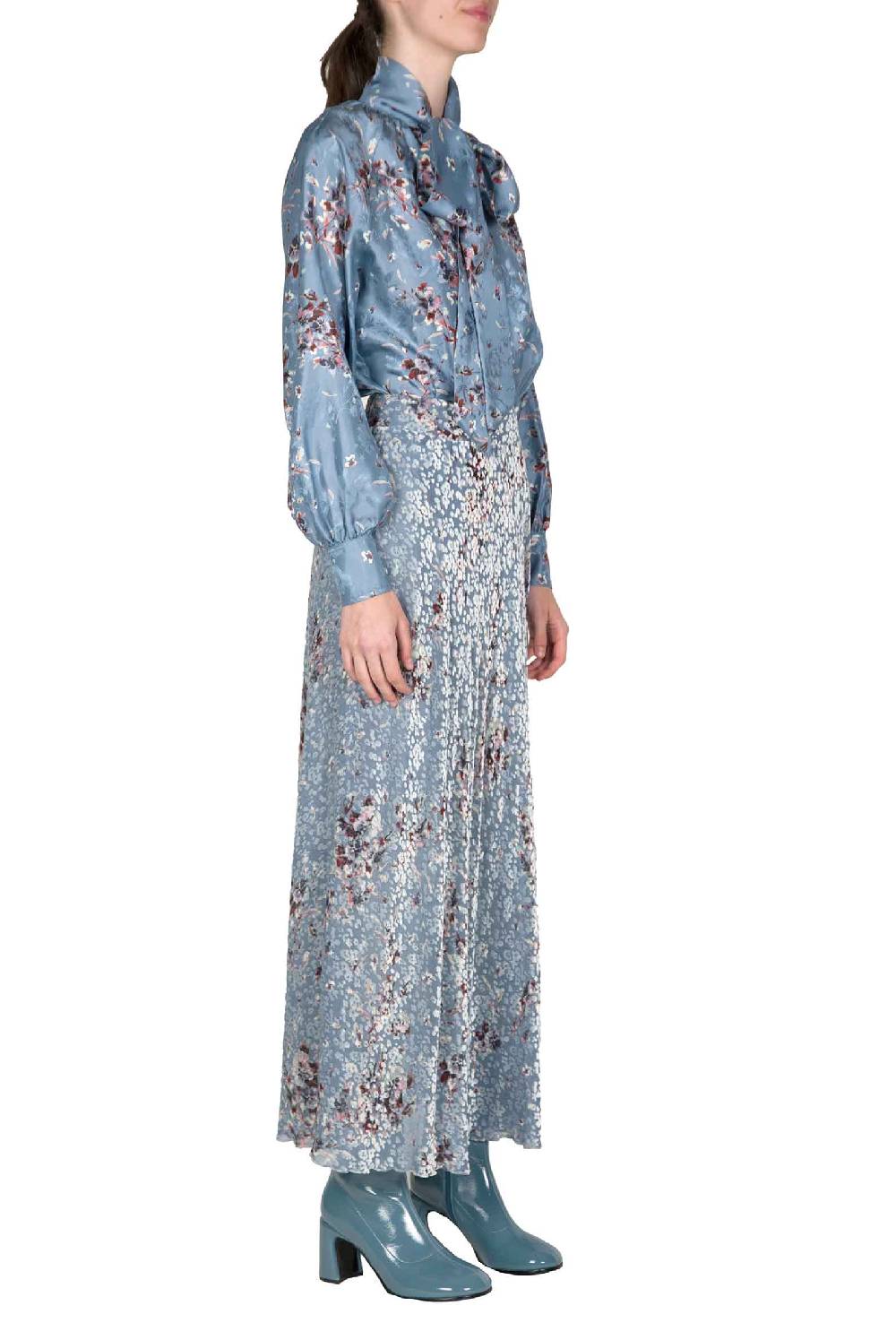 Luisa Beccaria Camicia Flower Storm con dettaglio fiocco Latest fashion