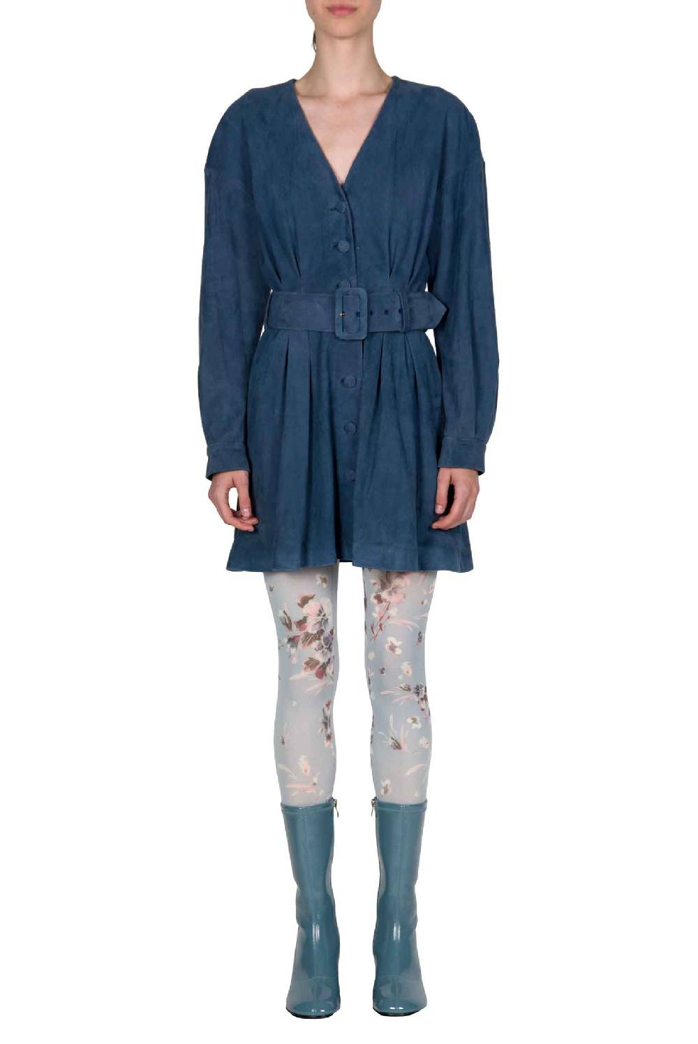 Luisa Beccaria Miniabito in pelle scamosciata Online Outlet