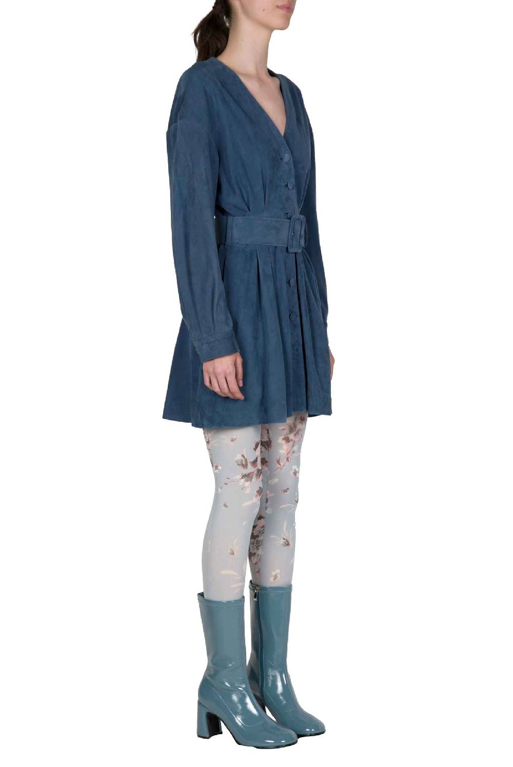 Luisa Beccaria Miniabito in pelle scamosciata Online Outlet