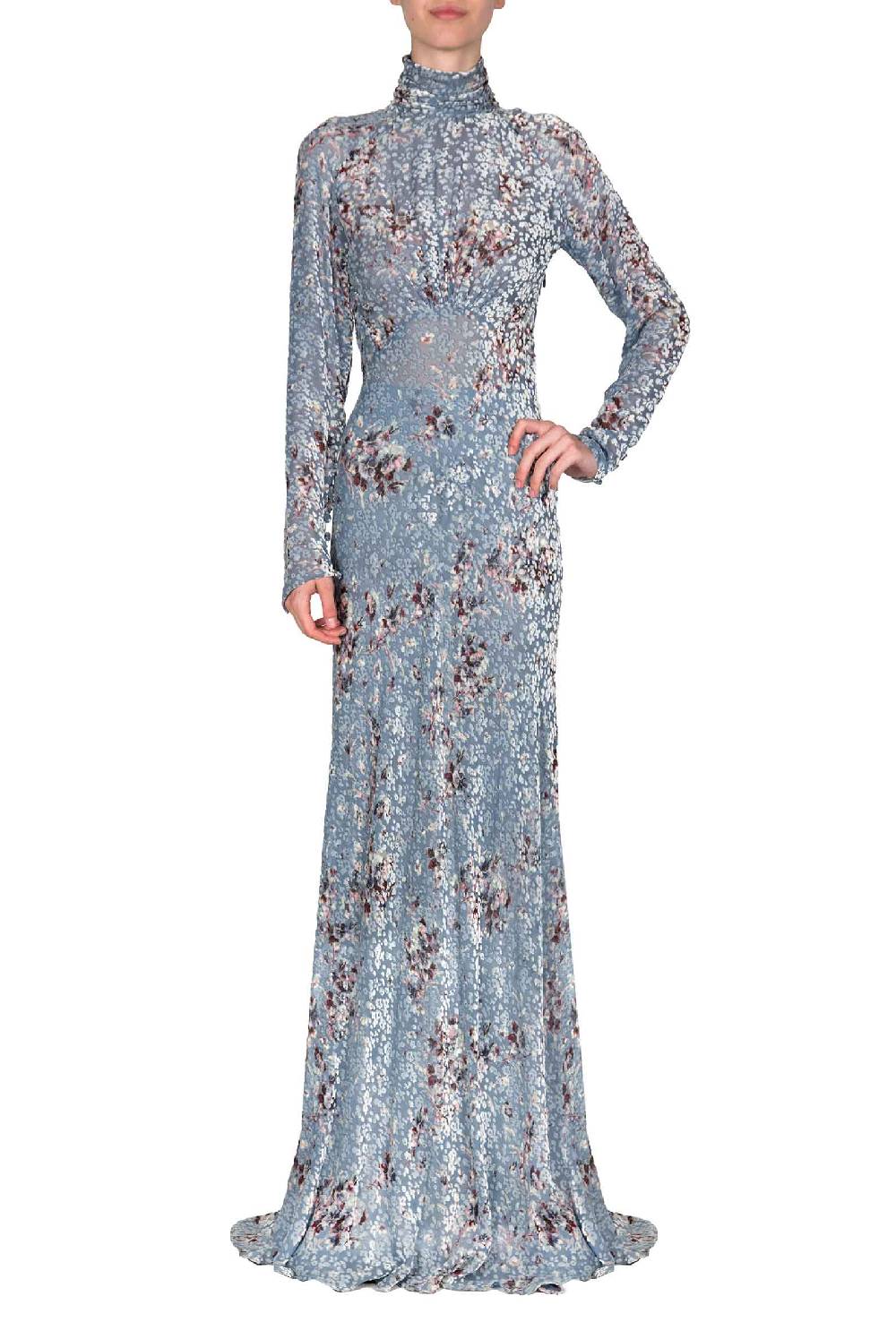Luisa Beccaria Maxi abito Dèvorè stampato Flower Storm Offerte esclusive