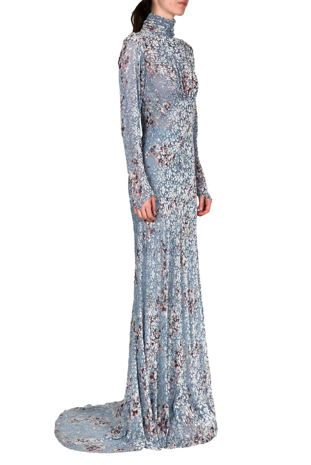 Luisa Beccaria Maxi abito Dèvorè stampato Flower Storm Offerte esclusive