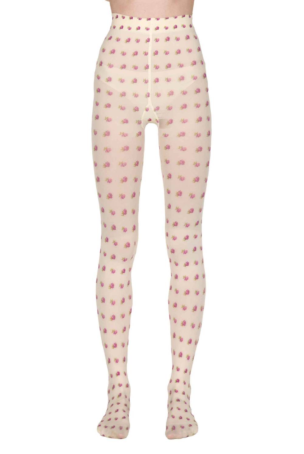 Luisa Beccaria Collant Vintage Buds Crema Enormi risparmi