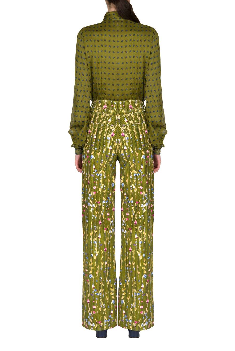 Luisa Beccaria Camicia in creponne di chiffon vintage Buds con dettaglio fiocco ACQUISTA ORA