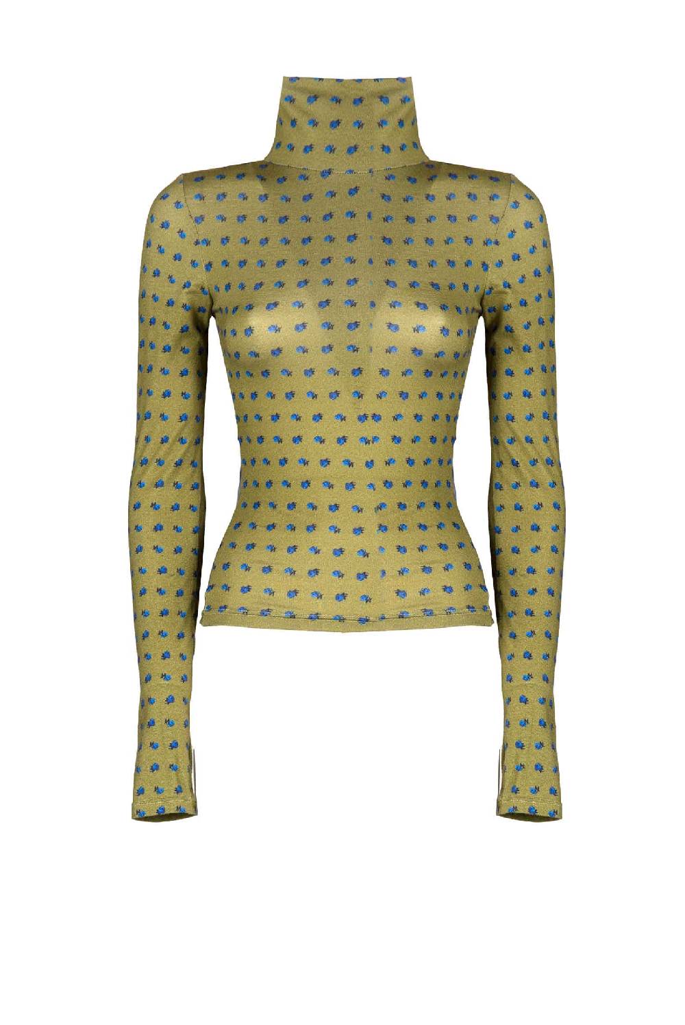 Luisa Beccaria Dolcevita in jersey verde Vintage Buds