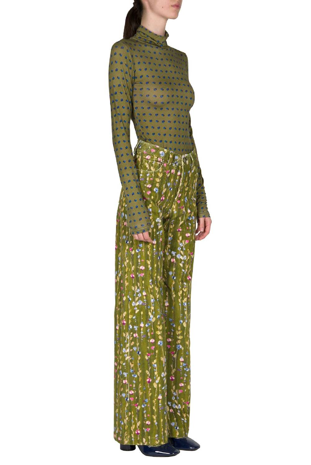 Luisa Beccaria Dolcevita in jersey verde Vintage Buds Ultimo giorno